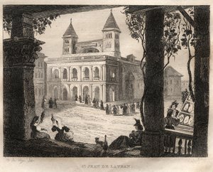 ローマのサン・ジョバンニ・ラテラノ聖堂 - ラテランの聖ヨハネ - M. de Norvins, Ch. Nodier 1834-1836による "Picturesque Italy" - History and Descriptive Painting of Italyからのエングレーヴィング。