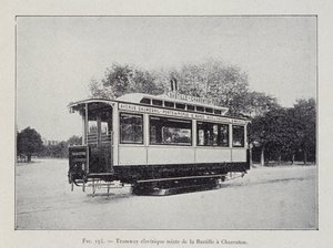 バスティーユ-シャラントン間の電気鉄道 - G.ダヴィ著「A travers l