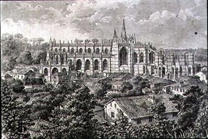 1860年代のバタラハ修道院(エングレービング) 作： French School