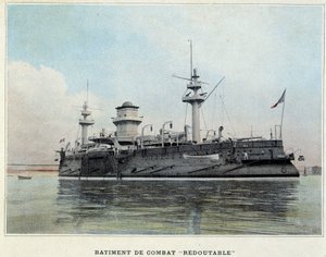 戦闘艇 "Redoutable"-「軍事アルバム-海軍：船上生活」に掲載。 作： French School
