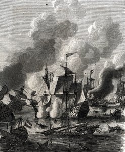 ラゴスの戦いは、1693年6月27日に行われた九年戦争中の海戦である（図版 作： French School