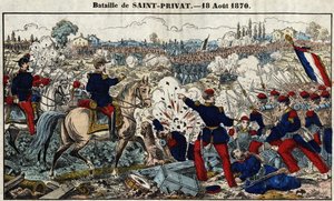 8月18日のサン＝プリヴァの戦い 作： French School