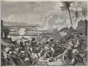 セディマンの戦い - ルイ・シャルル・アントワーヌ・ドゥサイエ将軍（1768-1800）が指揮するフランス軍とムラッド・ベイ（1750-1801）のマムルーク軍との戦い、10月7日。 作： French School