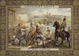 アルコレ橋の戦い、イタリア、1796 作： French School