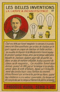 美しい発明カード、電球 作： French School