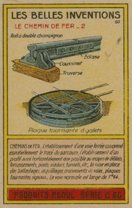 美しい発明カード、線路 作： French School