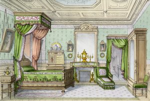 ルネッサンス様式の寝室 作： French School
