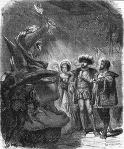 ベンヴェヌート・チェッリーニ（1500-1571）は、フランソワ1世の宮廷に仕えたイタリア人画家である。1885年頃の『Histoire Populaire de la France』所収。エングレーヴィング。 作： French School
