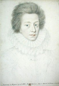 ベルナール・ド・ノガレ・ド・ラ・ヴァレット（1592-1661） エペルノン公爵（紙に鉛筆） 作： French School