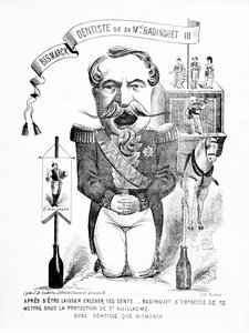 ビスマルク、バディンゲ3世陛下の歯科医、1871年 作： French School