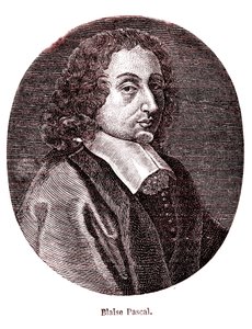 ブレーズ・パスカル、フランスの数学者、哲学者、物理学者、神学者。1865年（エングレーヴィング）