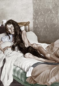 入院中のブランシュ・モニエ、ポワチエ、1901年6月（プリント） 作： フランス語学校