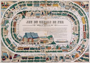 鉄道ゲーム用ボード、1850 作： French School