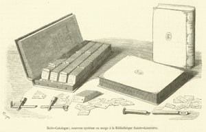 サント・ジュヌヴィエーヴ図書館で使用されている新システム、カタログ・ボックス（彫刻