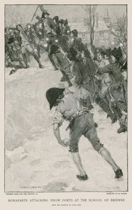ブリエンヌの学校で雪の砦を攻撃するボナパルト 作： French School