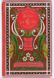 ジュールヴェルヌ（1828〜1905）による月の周りのブックカバー、エディションヘッツェル、19世紀末 作： French School