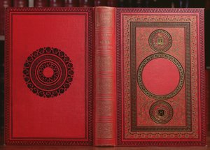 ジュールヴェルヌ（1828-1905）による南対北のブックカバー（革）