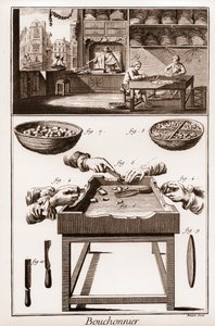 コルク栓を製造するBouchonnier（ブショニエ） - Denis Diderot（1713-1784）とJean d