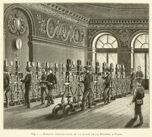 パリ、証券取引所の空気圧オフィス（彫刻 作： French School