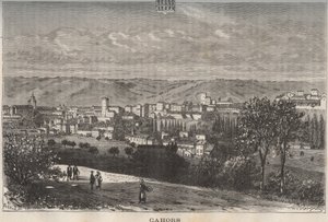 Cahors - Lot - Midi-Pyrenees - V.A. Malt-Brownの "La France illustree: geographie, histoire, administration statistique "に掲載された彫刻。1884 作： French School