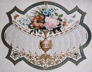 1839年のカレンダー、ゴデフロイ・エンゲルマン（1788-1839）の彫刻（1838年頃）（カラーリトグラフ