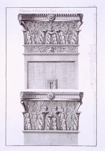 ニームのローマ浴場近くの寺院の首都、フランスの古代遺跡：第1巻、ニームの記念碑