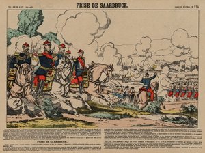 フランスによるザールブリュッケンの占領（1870年8月2日、普仏戦争）（カラー図版 作： French School