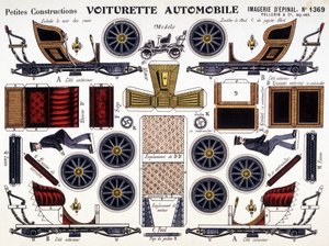車のカート。プチ・コンストラクション。19世紀のものです。 作： French School