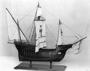 クリストファー・コロンバスのカラヴェル（1451-1506）（モデル）（木）