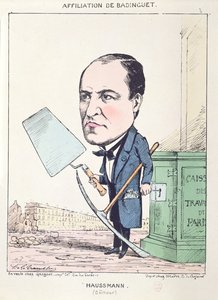 ビルダーメイトとしてのバロンジョルジュユージーンオスマン（1809-91）の風刺画、1870年頃