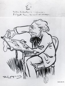 ガブリエル・フォーレの風刺画（1845-1924） 作： French School