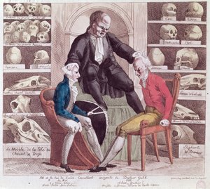 ウィリアムピットザヤンガー（1759-1806）とグスタフ4世のアドルフ（1778-1837）の戯画シニアフランツジョセフガル（1758-1828）を訪問1806 作： French School