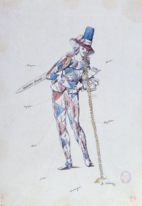 フランスの貴族の移民を風刺した似顔絵、1792年 作： French School