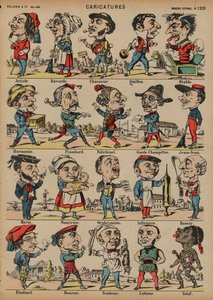 カリカチュア（彩色済み彫刻 作： French School