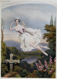 アドルフアダム（1803-56）による同名のバレエからのジゼルとしてのカルロッタグリシ（1819-99） 作： French School