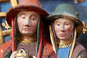 大聖堂（Cathédrale Notre-Dame）。内部。ジャン・ド・リブールの墓碑銘。1470年。詳細（写真） 作： French School