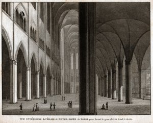 カテドラル・ノートルダム・ド・パリ(エッチング、1850年頃) 作： French School