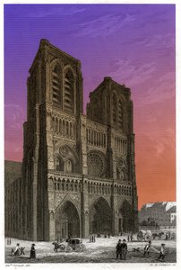 カテドラル・ノートルダム・ド・パリ(エッチング、1850年頃) 作： French School