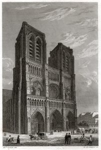 カテドラル・ノートルダム・ド・パリ(エッチング、1850年頃) 作： French School