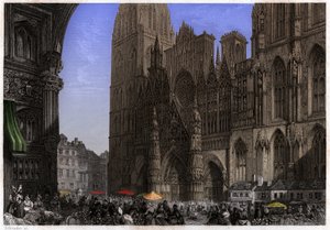 ルーアンの大聖堂。(エッチング、1850年頃) 作： French School
