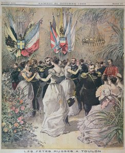 1893年10月21日、トゥーロンのロシア艦隊の訪問を記念した祝賀会、ルプティジャーナルの表紙 作： French School