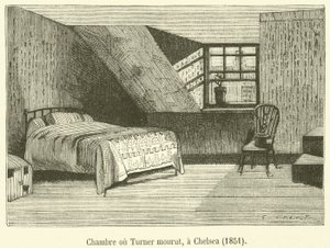 ターナーが亡くなった部屋、チェルシーにて 作： French School