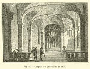 1830年の囚人のチャペル 作： French School