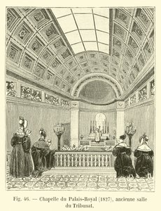 1827年、旧裁判所のパレロイヤル礼拝堂 作： French School