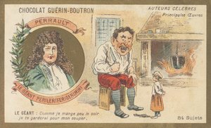 シャルル・ペロー（1628-1703）フランスの文学者、「Le geant Perileriferigerimini」の作者 作： French School