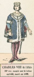 第56代国王シャルル8世（1483年即位、1498年死去）（カラー図版 作： French School