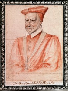 シャルル・ド・ブルボン（1523-1590）、ルーアン大司教（絵 作： French School