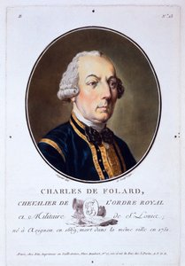 偉大な男性、輝かしい女性、そしてフランスの記憶に残る主題の肖像画からのシャルルドフォラールは1787-92年 作： French School