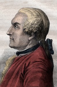 Charles de La Condamine (1701-1774) フランスの探検家、科学者 - Charles Marie de La Condamine (1701-1774) の肖像 - "The Grands Mariners of 18th century" から引用したイラスト 作： French School