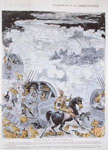 モザンビーク包囲戦での化学兵器、「La Caricature」より 作： French School